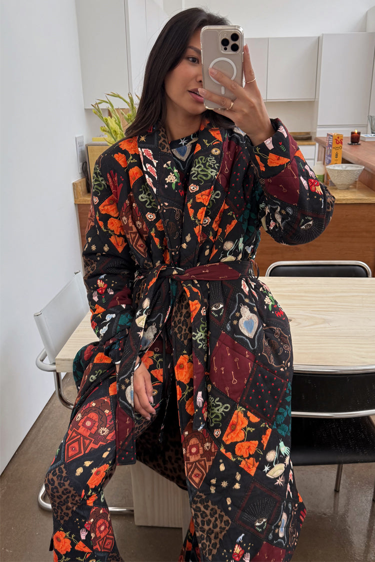 Night Garden Quilted Robe