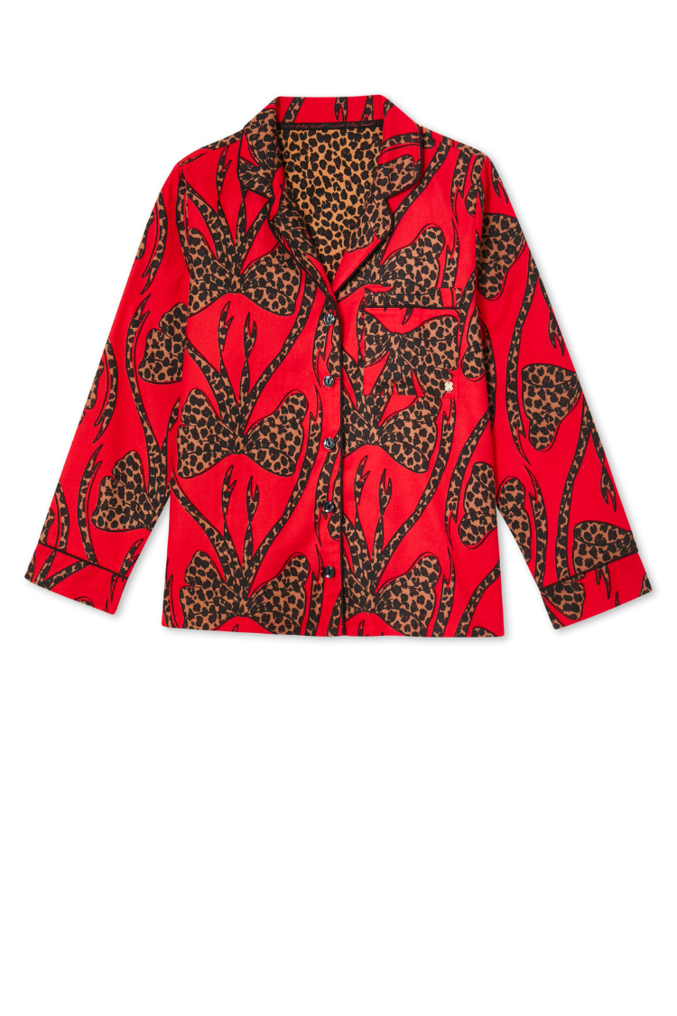Red Bow Cotton Button Through Pyjamas