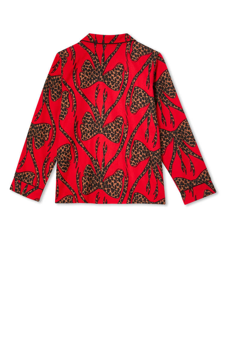 Red Bow Cotton Button Through Pyjamas