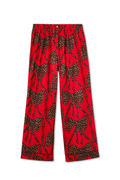 Red Bow Cotton Button Through Pyjamas