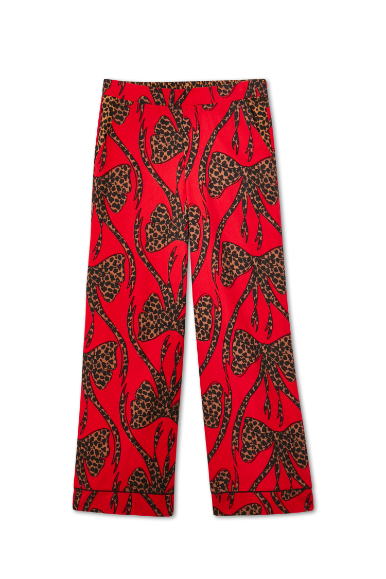Red Bow Cotton Button Through Pyjamas