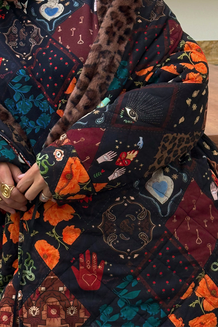 Night Garden Quilted Robe