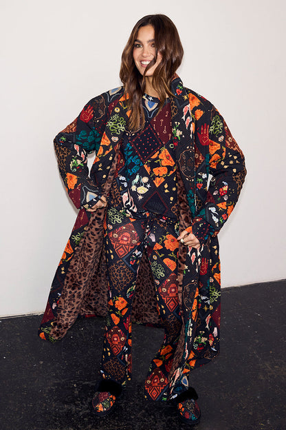 Night Garden Quilted Robe