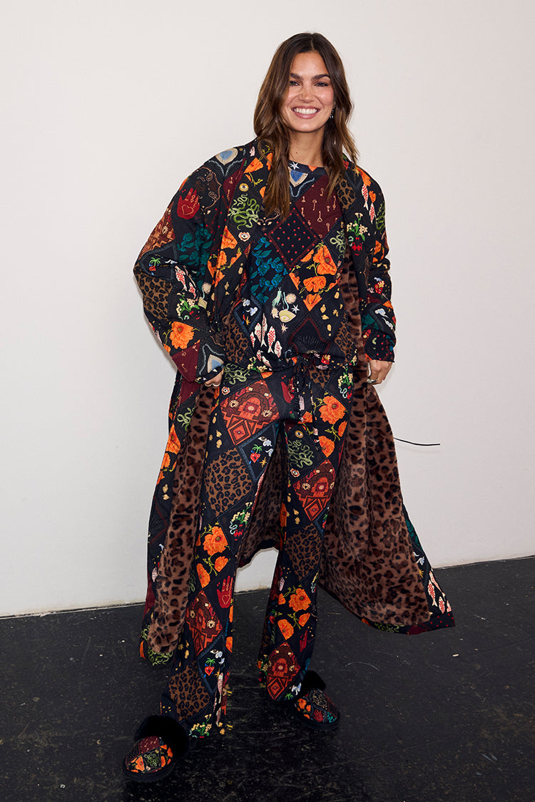 Night Garden Quilted Robe