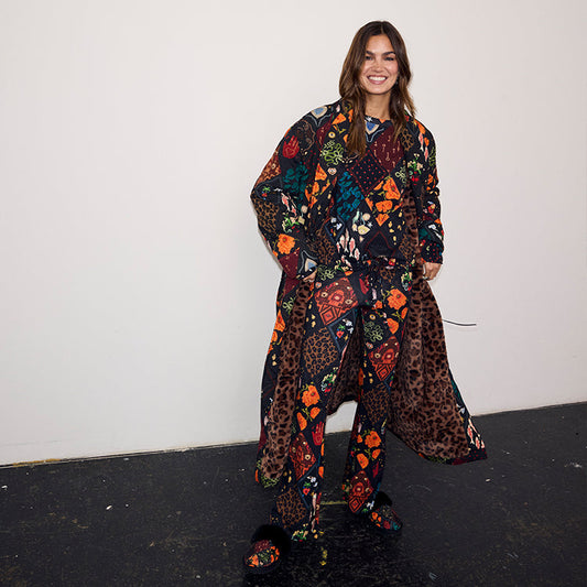 Night Garden Quilted Robe