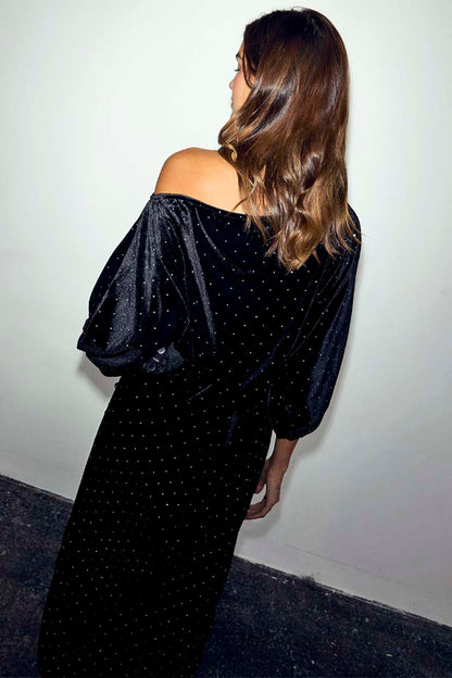 Black Velvet Tilly Dress